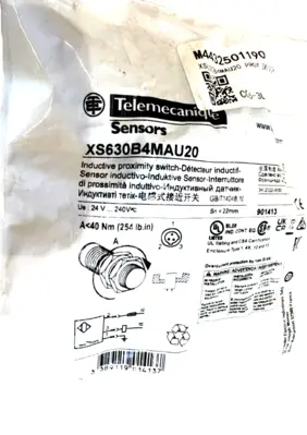 NEW TELEMECANIQUE XS630B4MAU20 INDUCTIVE PROXIMITY SWITCH 24V 22MM