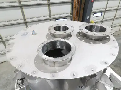 MAC Equipment Stainless Food Grade Dry Batch Mixer 48" Tank with Scales 40Cu/Ft