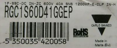 NEW CARLO GAVAZZI RGC1S60D41GGEP CONTACTOR