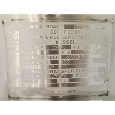 Used PAUL MUELLER COMPANY _UNKNOWN_ Stainless Steel Tanks West Virginia US | JM Industrial #1466035