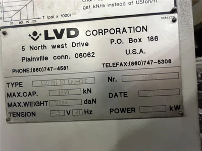 USED LVD 150BH10CAD-CNC