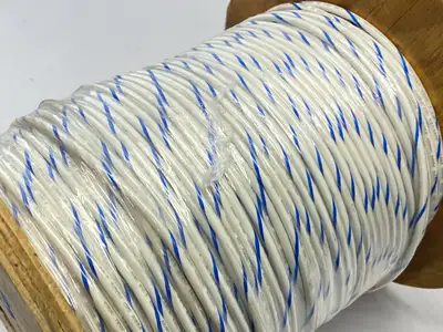 NEW AMERICAN WIRE MTW AND UL LEAD WIRE WHITE/BLUE 600/1000V 500FT SPOOL