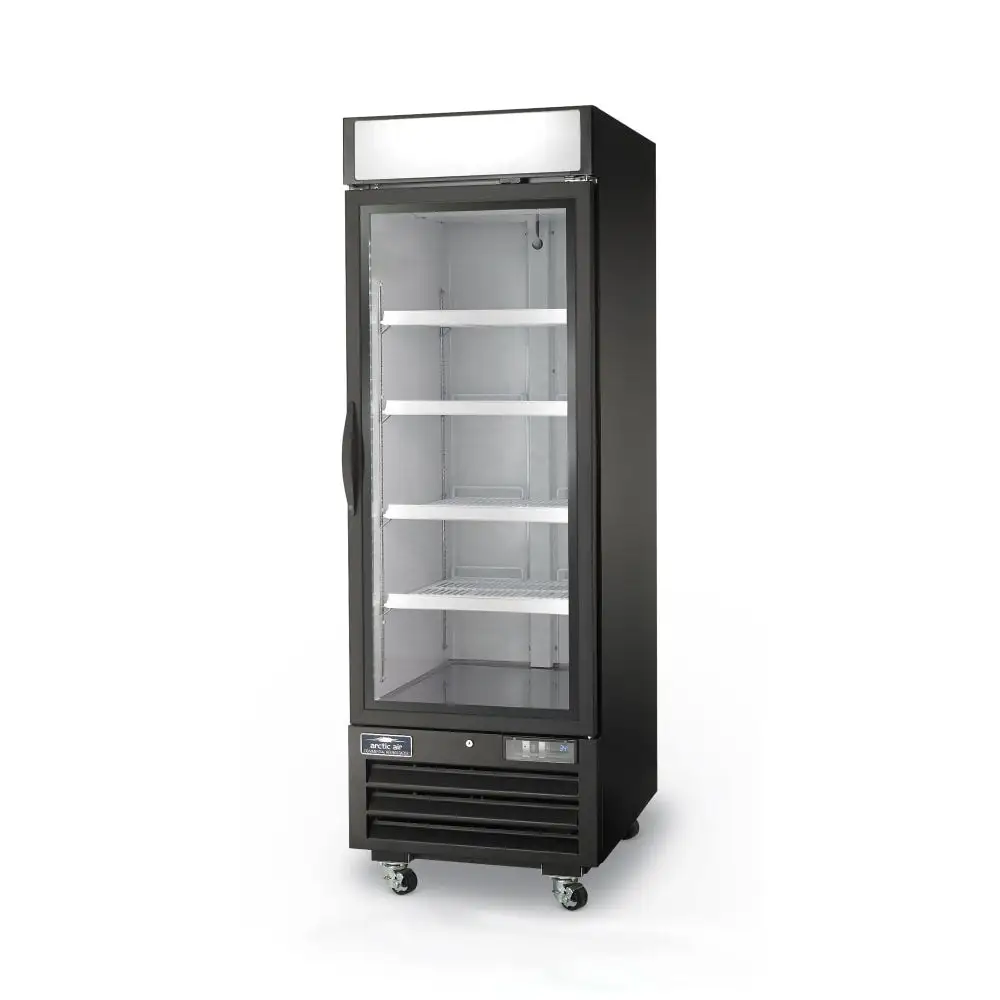 Arctic Air AFGDM23 27" One Section Display Freezer W/ Swing Door - Bottom Mount Compressor, Black, 115v