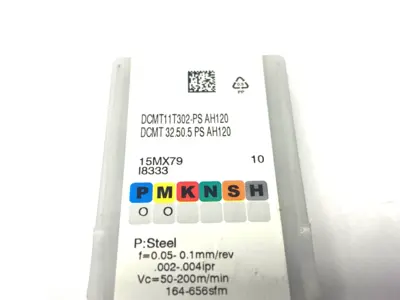 NEW TUNGALOY DCMT 32.50.5 PS AH120 INDEXABLE TURNING INSERT
