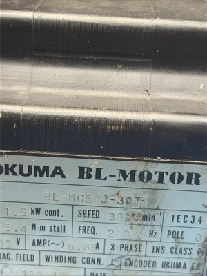 Used OKUMA BL-MC50J-30T Servo Motors Indiana US | J&J Industrial Supply #1548354