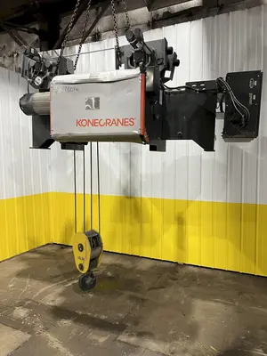 17.5 TON (2014) KONE-CRANES MODEL #CXT60410160P75GGN0S SINGLE GIRDER OVERHEAD CRANE HOIST & TROLLEY: STOCK #18633