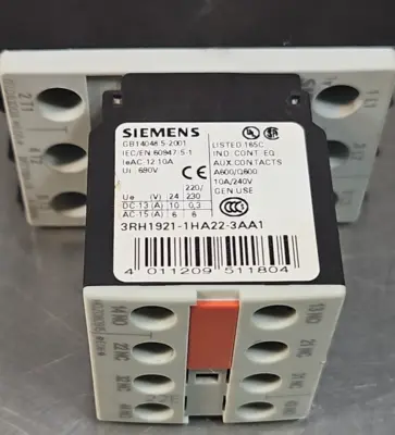 Siemens Sirius 3RT1024-1B..0 Contactor W/3RH1921-1HA22-3AA1 Loc4E42