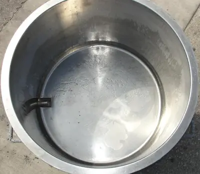 SPC6803  Mixer and Blender 100 gallon Ross change can Stainless Steel 39.25" inside diameter 27.5" inside height