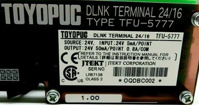 NEW TOYODA TOYOPUC TFU-5777 DLNK TERMINAL 24/16 EYA43443 TFU5777