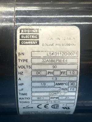 USED BODINE ELECTRIC 32A5BEPM-E4
