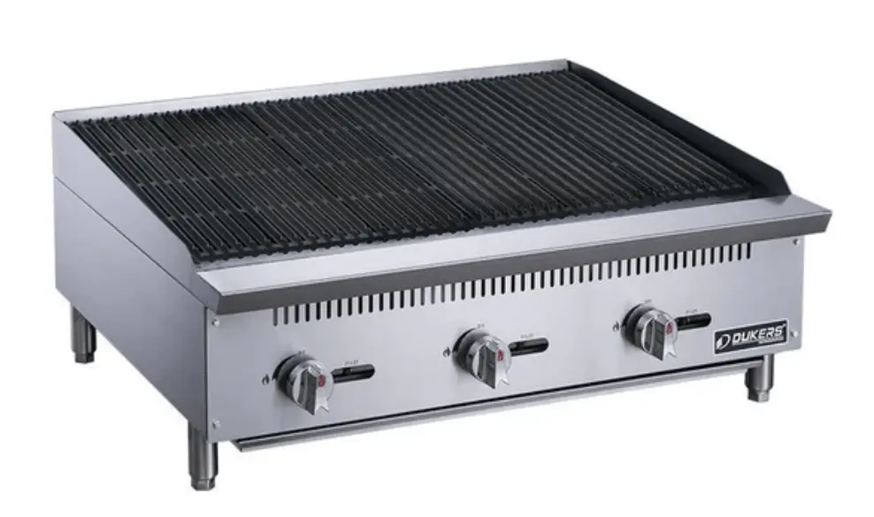 New | in-Stock Dukers New Dukers DCCB36 36 in. W Countertop Radiant Boiler Broilers Illinois US | Falcon Restaurant Supply #1375162