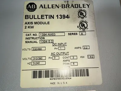 Used ALLENBRADLEY 1394AM03 Servo Controller Parts Ohio US | HGR 24 #1508066