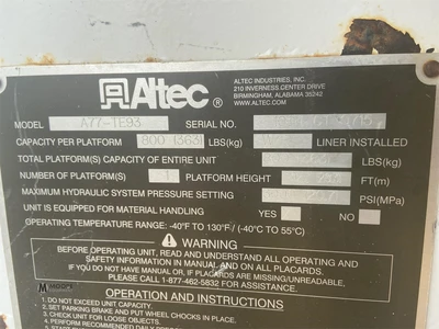 Used 2004 ALTEC A77TE93 Bucket (boom) trucks Tennessee US | Moore Equipment #1517227