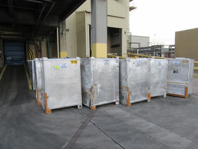 50 Cu Ft Aluminum Totes 40x45x60, side door and top hatch