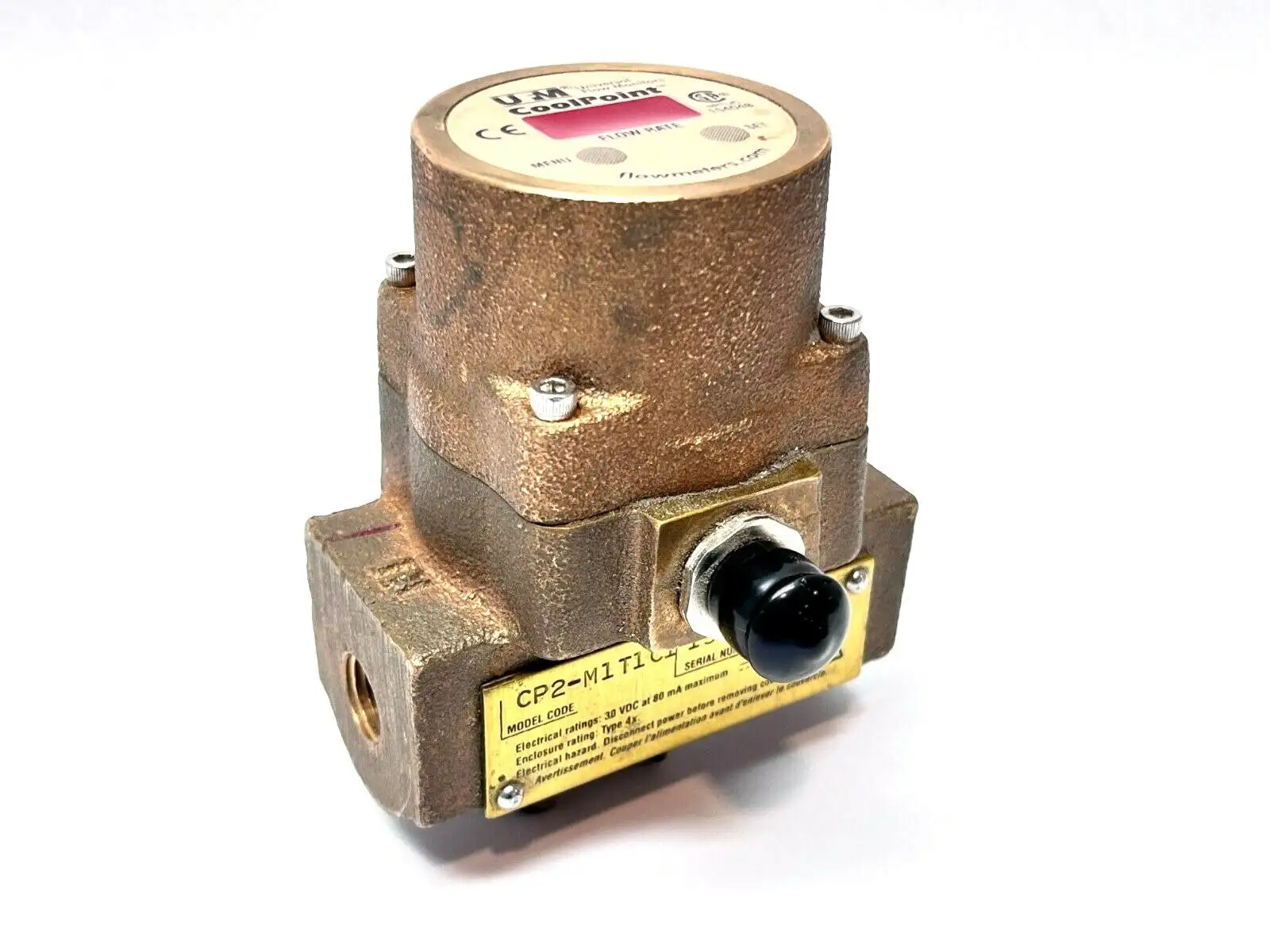 CP2-M1T1C1 | CoolPoint  Universal Flow Monitor 1/4" Brass - For Parts Or Not Working