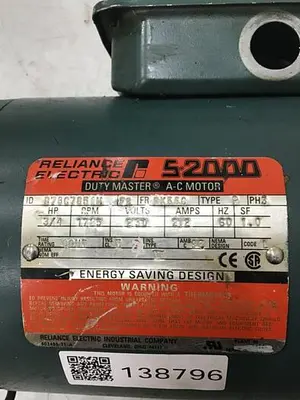USED RELIANCE ELECTRIC B78C7851M-FB