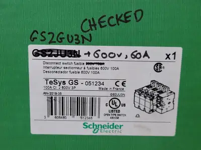 New | in-Stock SCHNEIDER ELECTRIC GS2GU3N Switchgears British Columbia CA | Lenmark #240836