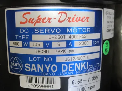 NEW SANYO DENKI C-250T-4001E52 SERVO MOTOR C250T4001E52