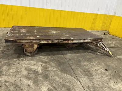 20,000 LBS (10 TON) x 120" x 60" STEEL WITH HARD TIRE TRANSFER CART CAR:  STOCK #23236