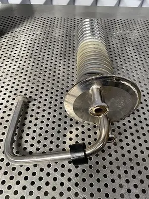 Stainless Steel 11" L x 4" Sanitary Fitting Tank w/ 9" Coiled Immersion Element