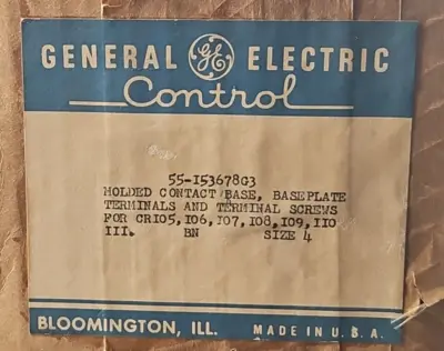 GE 55-15367803 Contact base Baseplate Terminals and Terminal screws. Loc4D28