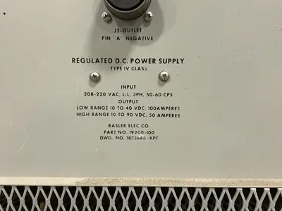 Used BASLER ELECTRIC CO _UNKNOWN_ DC Power Supplies Ohio US | HGR 24 #1572078