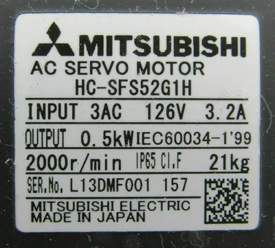 NEW MITSUBISHI HC-SFS52G1H MOTOR CYCLO DRIVE CNHM-4105-ZKD9-11 RATIO 11:1