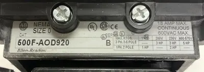 New | in-Stock ALLEN-BRADLEY 500F-AOD920 PLC Contactors Ohio US | Surplus Asset Holdings #1234370