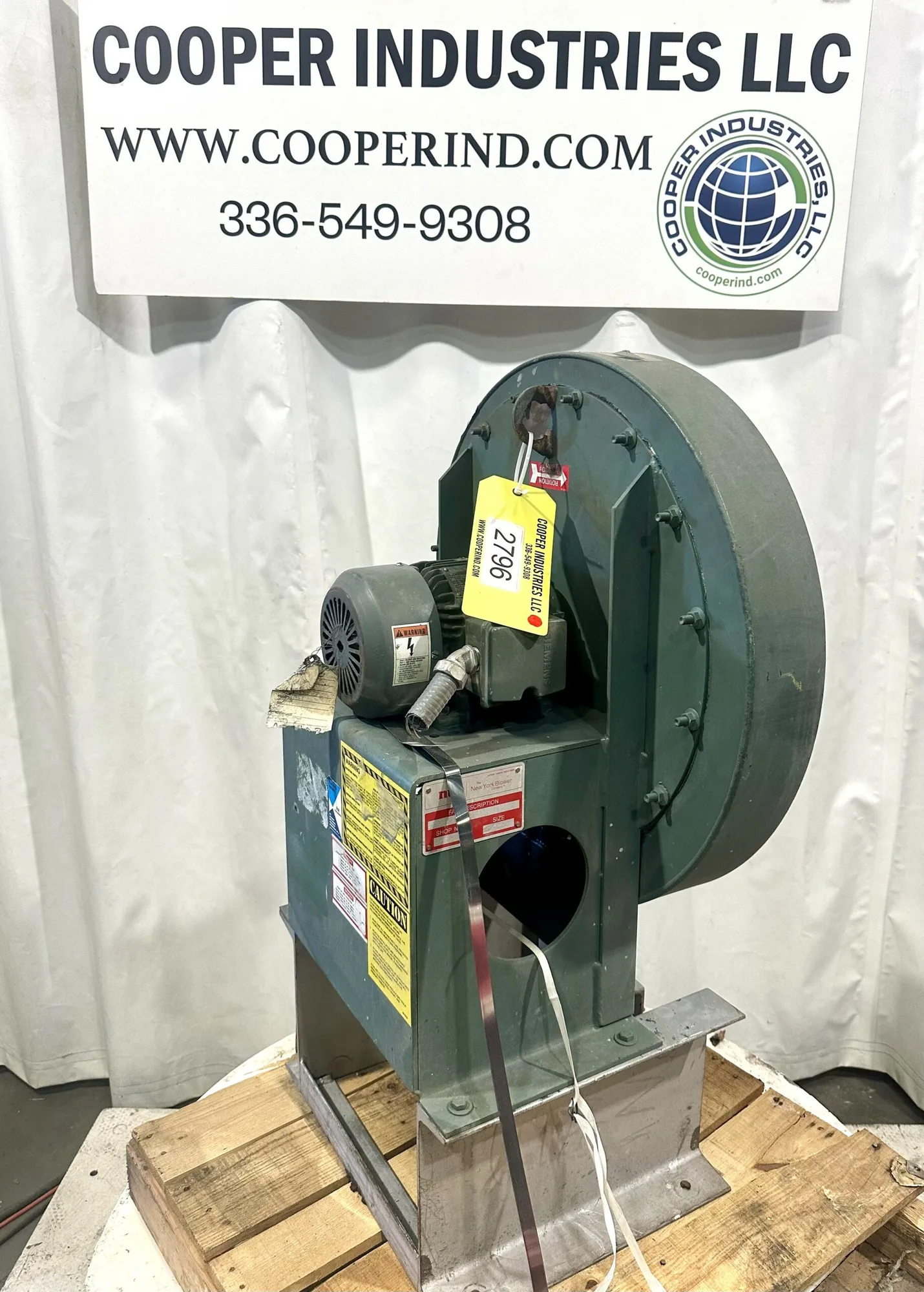 Used _UNKNOWN_ _UNKNOWN_ Centrifugal Fans West Virginia US | Cooper Industries #1409097