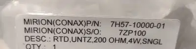 NEW MIRION CONAX RTD UNTZ 200 OHM 4W SNGL