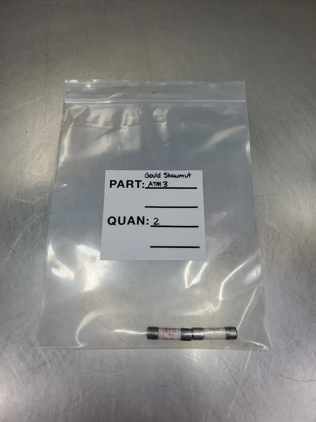 USED Gould Shawmut ATM-3 AMP-TRAP FUSE, 3A, 600VAC/500VDC