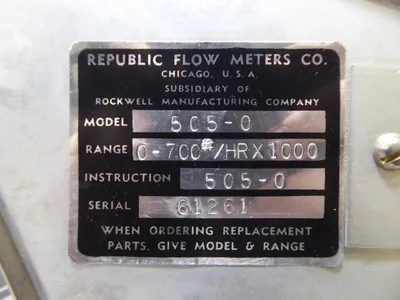 USED REPUBLIC FLOW METERS CO. 505-0