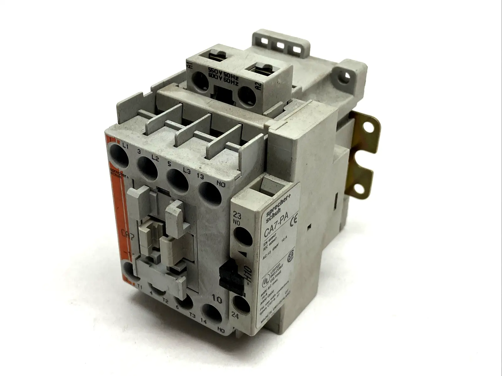 CA7-12-10 | Sprecher+Schuh  Contactor 550V 50Hz 600V 60Hz w/ CA7-PA Aux Contact - Used
