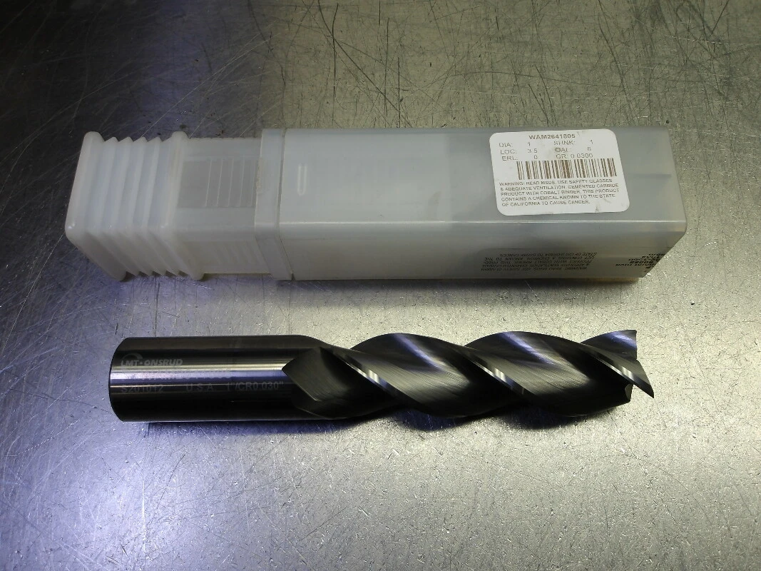 LMT Onsrud 1" 3 Flute Carbide Endmill 1" Shank .030" R WAM2641805 (LOC2037B)