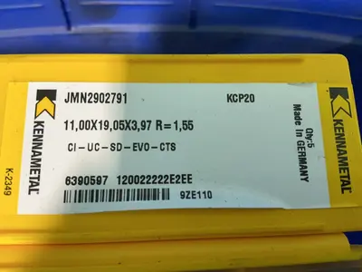 Used KENNAMETAL JMN2902791 / KCP20 Tooling & Accessories (Other) Ohio US | HGR 24 #1487073