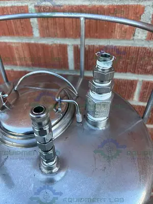 USED ALLOY PRODUCTS 120 LITER STAINLESS STEEL PRESSURE VESSEL 95 PSI