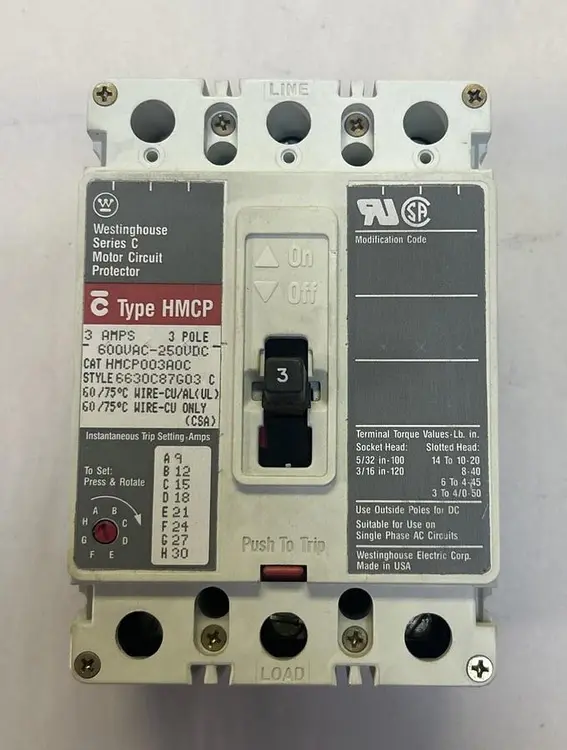 Used CUTLER-HAMMER HMCP003A0C Miscellaneous Equipment (Electrical & Power) | Surplus Asset Holdings #1202978