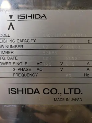 USED ISHIDA ISHIDA CHECK WEIGHER DOCS-11-030-SB/CR-1 STAINLESS STEEL