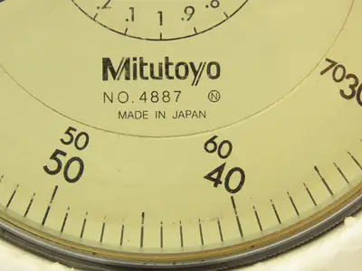 Mitutoyo No 4887 Dial Indicator Caliper Gauge .001"-3.000"   -Needs Repaired-