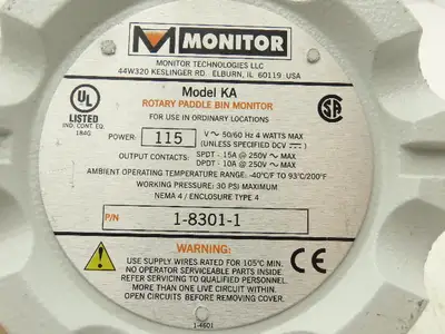 Used MONITOR TECHNOLOGIES _UNKNOWN_ Sensors Indiana US | Arrow Industrial #1365042