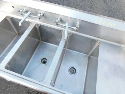 USED SS SINK 3 BAY SINK