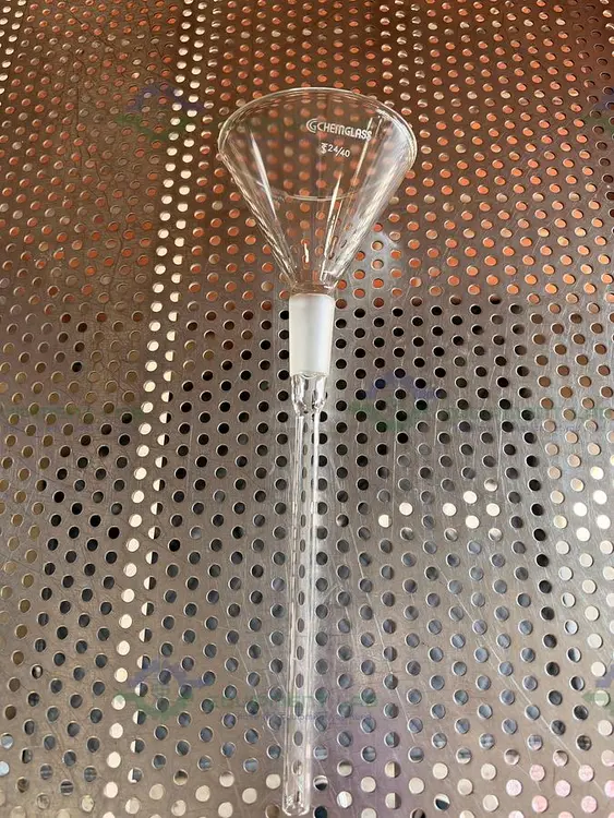 Used CHEMGLASS 100 MM CONE SHAPED FUNNEL W/ 24/40 JOINT FITTING Glassware - Other California US | Equipment Lab #1469370