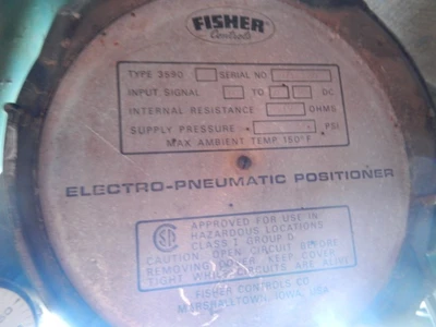 Fisher 6" 150 Class, CI Butterfly Valve