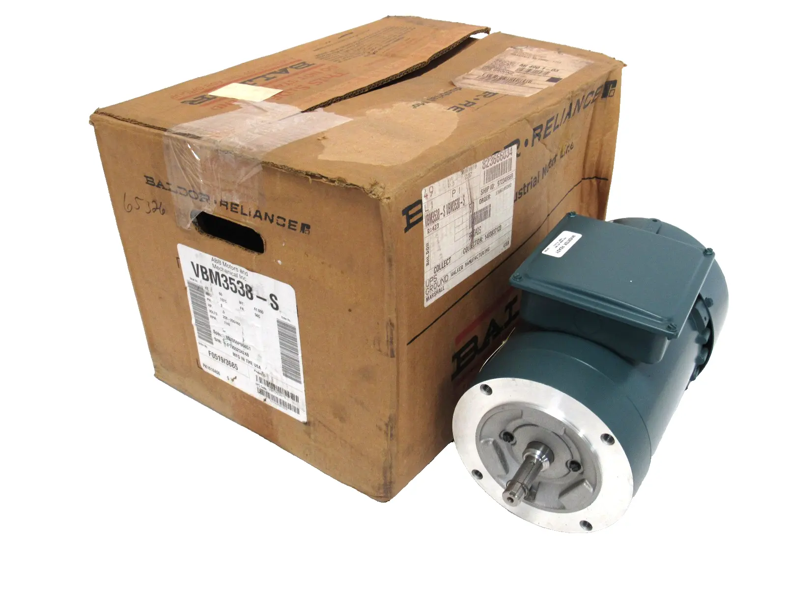 NEW BALDOR VBM3538-S MOTOR .5HP 208-230/460V 56C 1740RPM