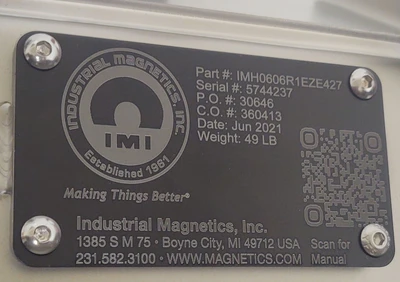 NEW Industrial Magnetics IMH0606RIEZE427