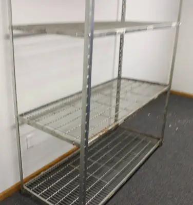 Stainless Steel Commercial 4 Tiers Shelving 75" High X 59" Wide X 12,5" Deep