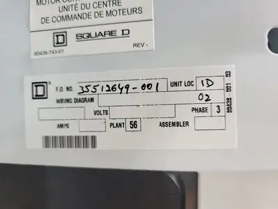 USED SQUARE D MODEL 6