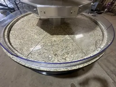 195-0013 Southern Case Arts 2 Tier Round Hot Food Display Island