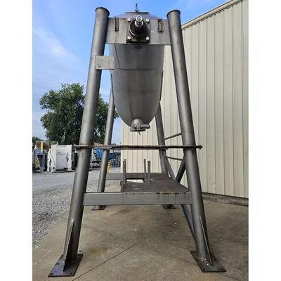 Used Patterson-Kelley 75 Cu Ft Stainless Steel Cross Flow V-Blender Twin Shell