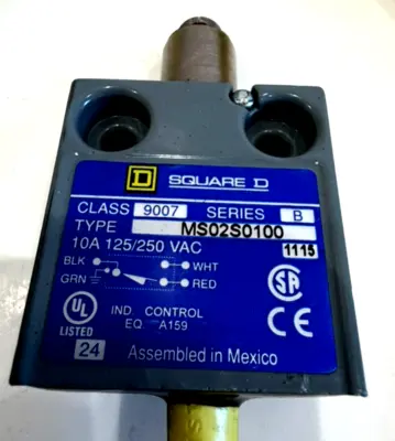 NEW SQUARE D 9007MS02S0100 LIIMIT SWITCH SERIES B